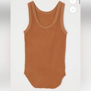 MOUSSY women's 2 face ribbed tank top in brown
